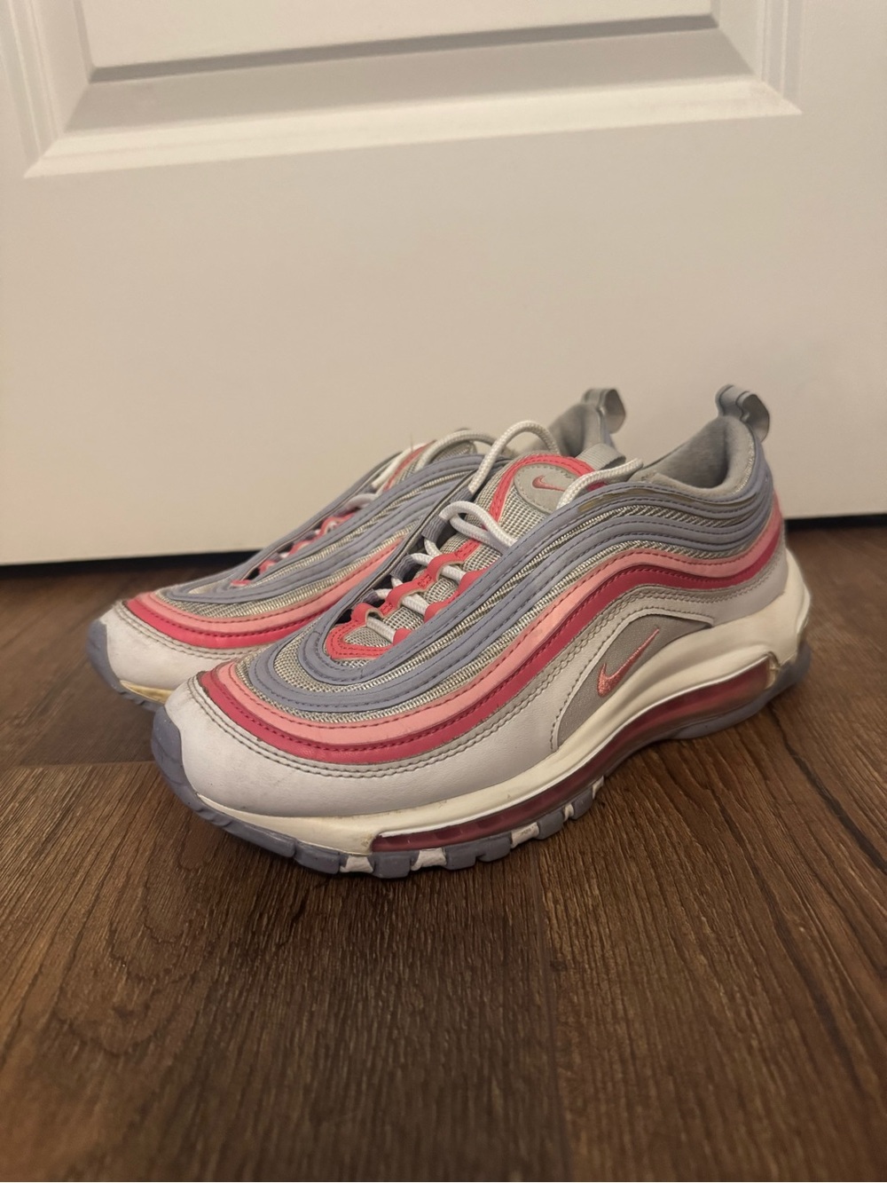 Nike Girls Air Max 97 in Pink and Light Gray